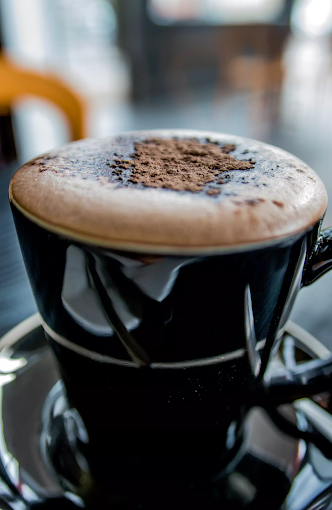 Frothy cappuccino